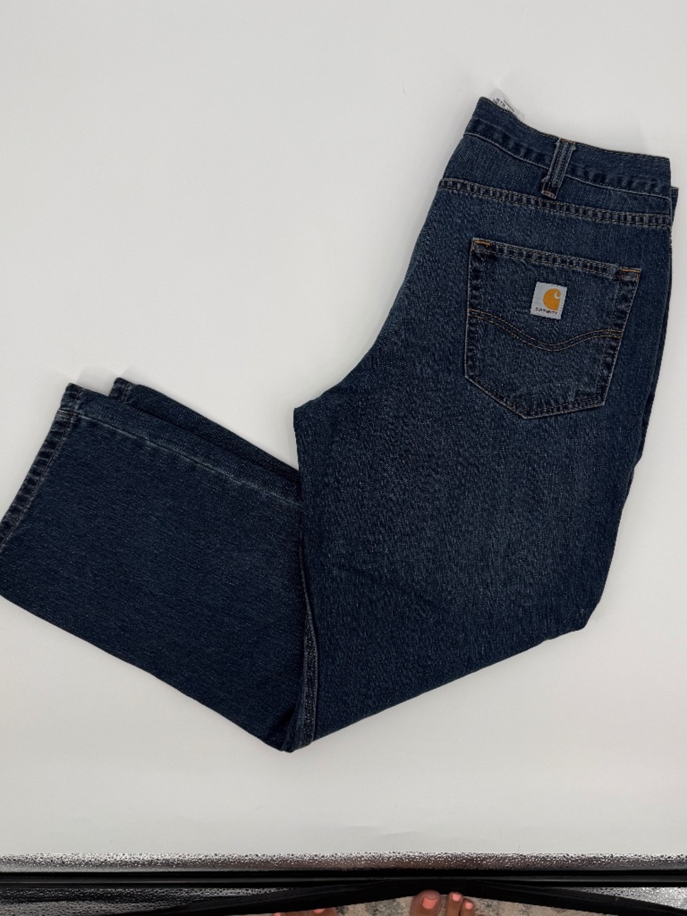 Carhartt 101483 Bedrock Denim Jeans Mens 38x30 Relaxed Fit Straight Leg Workwear